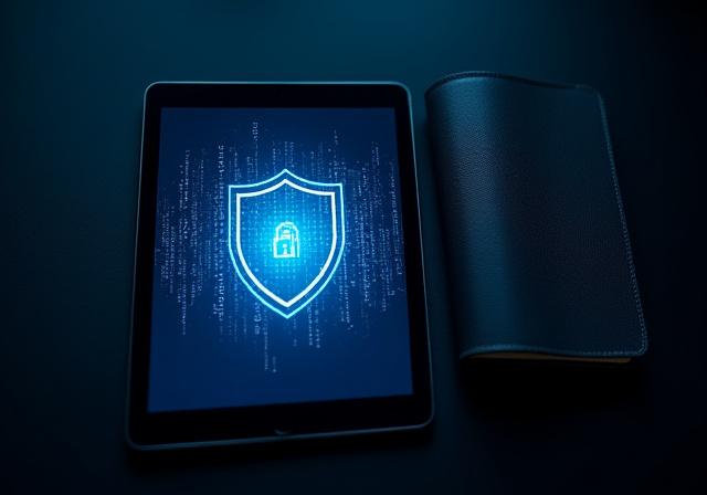 Digital data visualization on a tablet screen